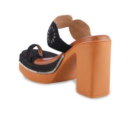 Try Me Embellished One Toe Platform Heels image 2