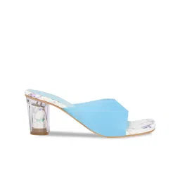 PANAHI Printed Open Toe Block Heels image 4