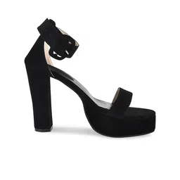 Try Me Open Toe Buckles Ankle Loop Platform Heels image 4