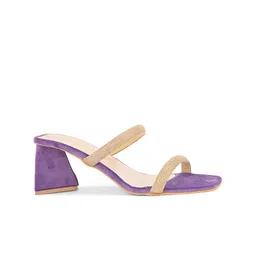 pelle albero Embellished Open Toe Block Heels image 2