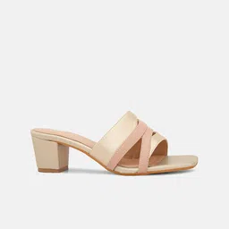ALL TABS OPEN Colourblocked Open Toe Party Block Heels image 2