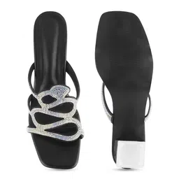 Try Me Printed Party Block Mules with Bows image 5