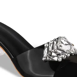 Try Me Embellished Open Toe Block Heels image 2