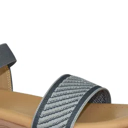 Ajanta Printed Open Toe Flats With Backstrap image 5
