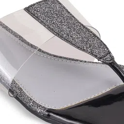 Mochi Shimmered Open Toe Flats image 5