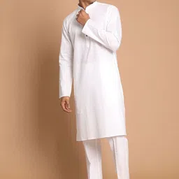 VASTRAMAY Mandarin Collar Kurta & Pyjamas With Cap-picture-23