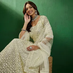Sangria Sequined Embroidered Semi-Stitched Lehenga With Choli & Dupatta-picture-32