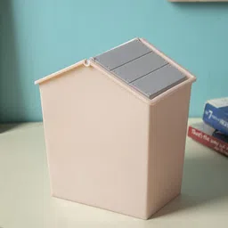 MARKET99 Pink & Grey Plastic Swing Dustbin-19