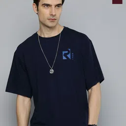 R.Code by The Roadster Life Co. Pack Of 2 Men Round Neck Short Sleeves Oversized T Shirts-image-77