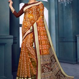 KALINI Ethnic Motifs Printed Sambalpuri Saree-picture-21