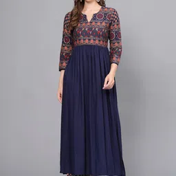 PURSHOTTAM WALA Women Ethnic Motifs Printed Regular Kurta with Trousers-image-69