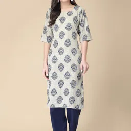 KALINI Ethnic Motifs Printed Regular Kurta with Trousers-image-98
