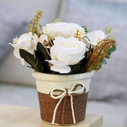 Ekhasa White 1 Pieces Artificial Flower With Pot-21