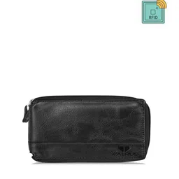 Walrus Men Zip Detail PU Zip Around Wallet With RFID-53
