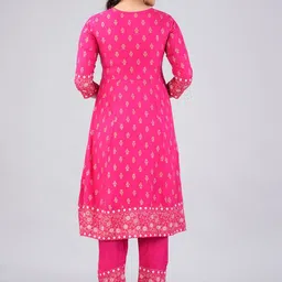 MAUKA Ethnic Motifs Printed Thread Work Kurta with Trousers & Dupatta image 4