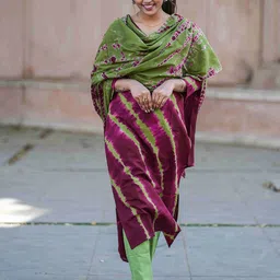 Bahe Kurtiz Leheriya Tie and Dye Straight Pure Cotton Kurta with Trousers And Dupatta-picture-20
