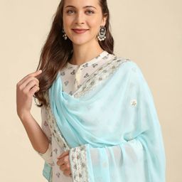 Dupatta Bazaar Ethnic Motifs Embroidered Dupatta with Zardozi image 5