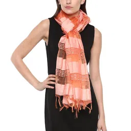 Rhe-Ana Peach-Coloured Art Silk Dupatta with Zari-picture-19