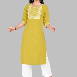 NH KAPDEWALA Women Embroidered Panelled Thread Work Pure Cotton Kurta with Trousers-picture-21