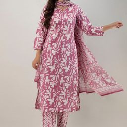 Readiprint Fashions Floral Printed Pure Cotton Straight Kurta Set-image-72