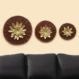 vedas Anya Cane Circle Flower Wall Decor Set-picture-14