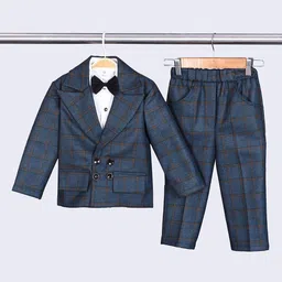 BAESD Checked Single-Breasted 3-Piece Suits-47