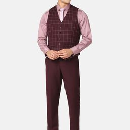 Blackberrys Checked Slim-Fit 4-Piece Formal Suit-image-69