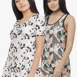 N-Gal Women Pack Of 2 Printed Padded One Piece Swimsuits-image-95