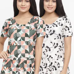 N-Gal Women Pack Of 2 Printed Padded One Piece Swimsuits-image-93