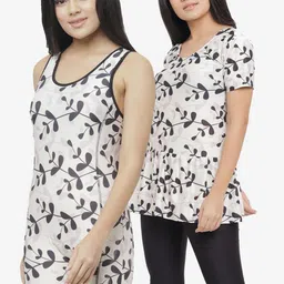 N-Gal Women Pack Of 2 Printed Padded One Piece Swimsuits-image-92