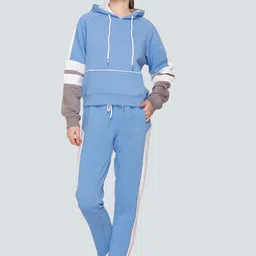 BAESD Colourblocked Hooded Fleece Tracksuit-image-82