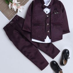 FOURFOLDS Boys Self Design 3-Piece Party Suits-48