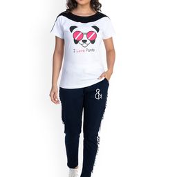 StyleAOne Printed Pure Cotton T-Shirt & Trousers-image-16
