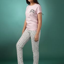 Lil Tomatoes Girls Printed Night suit-image-99