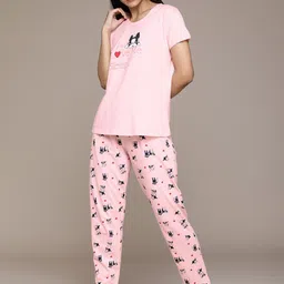 beebelle Conversational Printed Pure Cotton Night Suit-picture-17