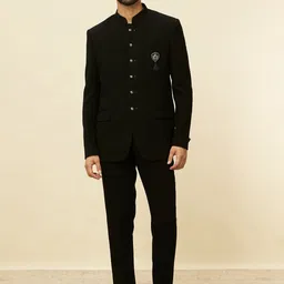 Manyavar Men Bandh Gala Blazer Two-Piece Suit-picture-28