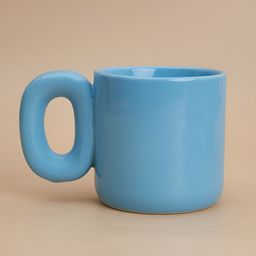 NURTURE INDIA Blue Glossy Dishwasher and Microwave Safe Mugs 300 ml-11