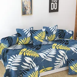 DECOR VATIKA Grey 8 Pieces Printed Diwan Set-image-23
