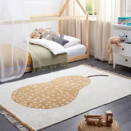thegasbh Mustard Abstract Cotton 8 Ft X 5 Ft Hand Tufted Dhurrie-picture-29