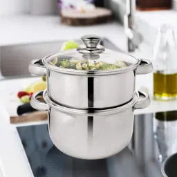 5 needs 4.5 Ltr 2 Tier Steamer with Glass Lid-picture-41