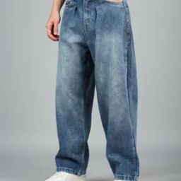 Shein Full Length Stone Wash Pleated Jeans-image-18