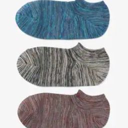 Pack of 3 Right Angle Excess Yarn Sneaker Socks-image-1