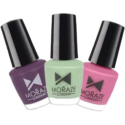 Moraze Set Of 3 Long Stay Glossy  Nail Polishes-5ml Each-14