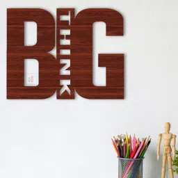 Think Big Brown MDF Wall Art by Art Street-picture-33