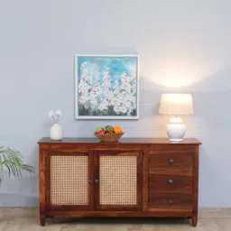 mudramark from pepperfry Kalki Sheesham Wood Sideboard in Scratch Resistant Honey Oak-picture-15