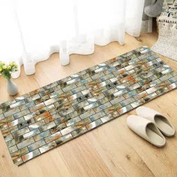 status Grey Geometric Nylon 5 X 2 Feet Machine Made Bedside Runner-picture-12