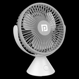 PORTRONICS Aero Breeze 178mm 3 Blade Rechargeable Portable Desktop Fan with 2400 mAh Battery (BLDC Motor, Grey)-4