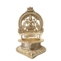 PujaNPujari Gold toned Goddess Gajalakshmi Kamatchi Diya-39