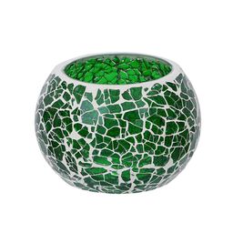 eCraftIndia Green Mosiac Glass Decorative Tea Light Holder-28