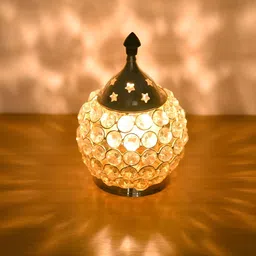CraftVatika Textured Akhand Crystal Oil Lamp Diyas-picture-19